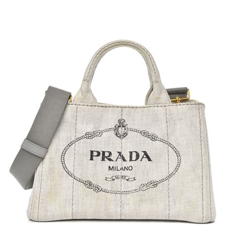 prada canapa tote small|prada canapa denim tote.